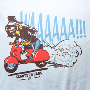 T-Shirt (Scooter Monster, Fitted, Lt Blue)