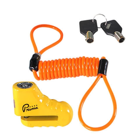 Prima Disc Brake Scooter Lock (Yellow); Pin – Scooterworks