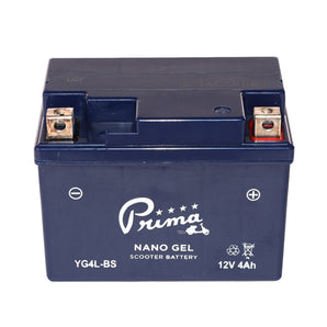 Prima Gel Battery (12V YG4L-BS); Genuine 50cc, Vespa ET2