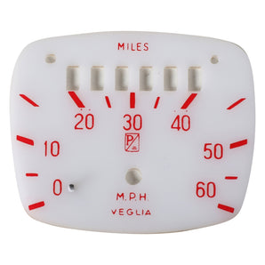 Dial Plate (White with Red Lettering); VNA