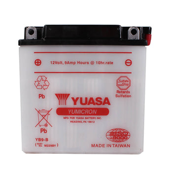 Yuasa, Battery (YB9-B); PX Electric Start, ET4, Stella, etc.