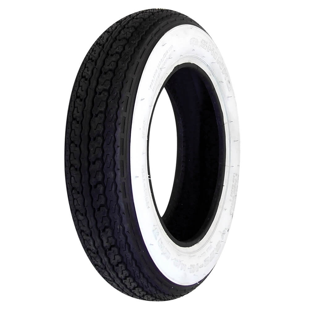 Shinko 550 Front Rear Tire 3.50-10 59J Whitewall Moped Scooter