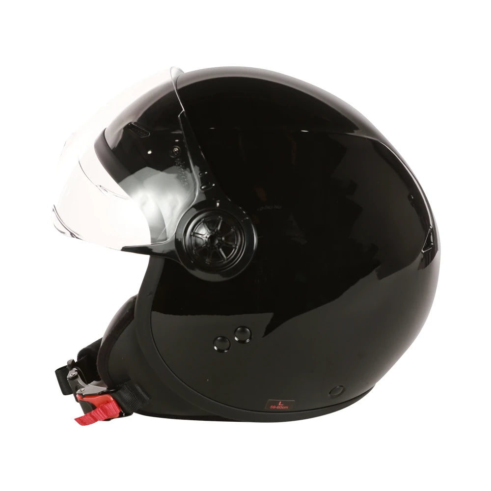 Prima 3/4 Open Face Helmet w/ Shield - Gloss Black