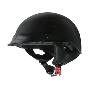 Prima Half Helmet (Matte Black, With Peak)