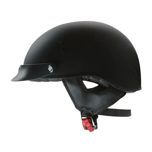Prima Half Helmet (Matte Black, With Peak)