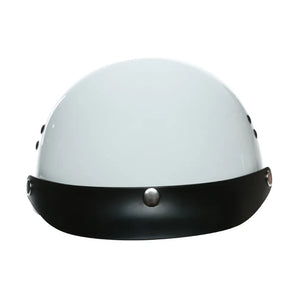 Prima Half Helmet (White, With Peak)