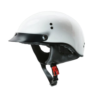 Prima Half Helmet (White, With Peak)