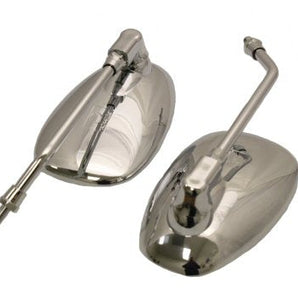 Scooter Chrome Mirror Set - 8mm or 10mm