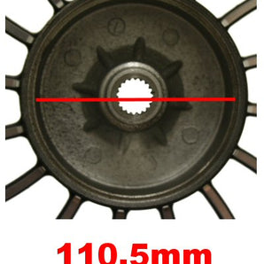 Universal Parts 10" Rear Wheel for Retro 50cc Scooters - Silver