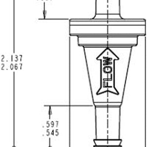 Visu-Filter Universal 1/4" In-Line Fuel Filter