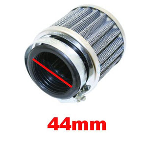 Universal Parts Compact Chrome Performance Air Filter - 44mm