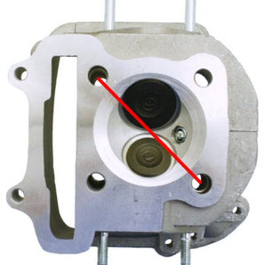 Universal Parts 150cc GY6 Complete Cylinder Head - Emission