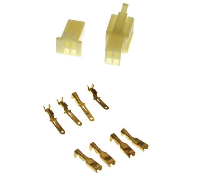 Universal Pin Connection Universal Parts 4 Pin Connector Kit - 2.8mm Pin – Scooterworks USA, LLC
