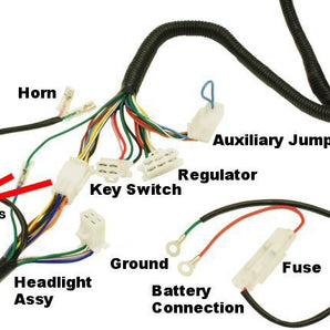 Universal Parts Complete GY6 Scooter Wire Harness