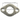 SSP-G 190-51 exhaust gasket dimension diagram showing 28 mm opening and 49 mm ± 2 mm slotted bolt-hole spacing