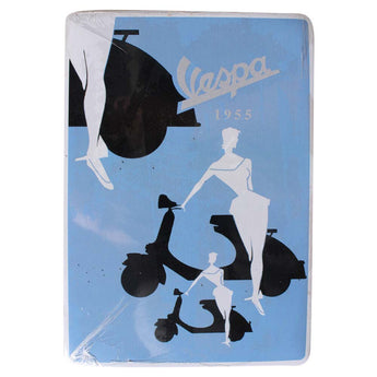 Mini Tin Sign (Vespa, Blue Silhouette, 6" x 8")