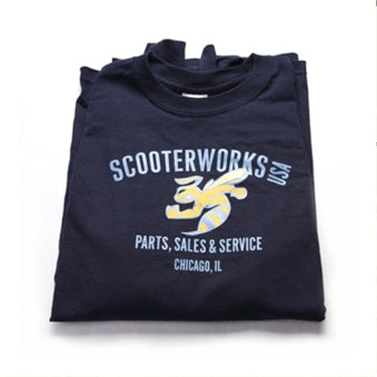 Long Sleeve T-Shirt (Scooterworks Fightin Wasps, Navy)