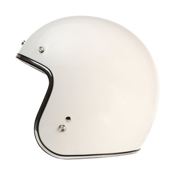 Prima Helmet (White, 3/4 Open Face); Genuine Color Matched