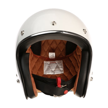 Prima Helmet (White, 3/4 Open Face); Genuine Color Matched