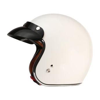 Prima Helmet (White, 3/4 Open Face); Genuine Color Matched