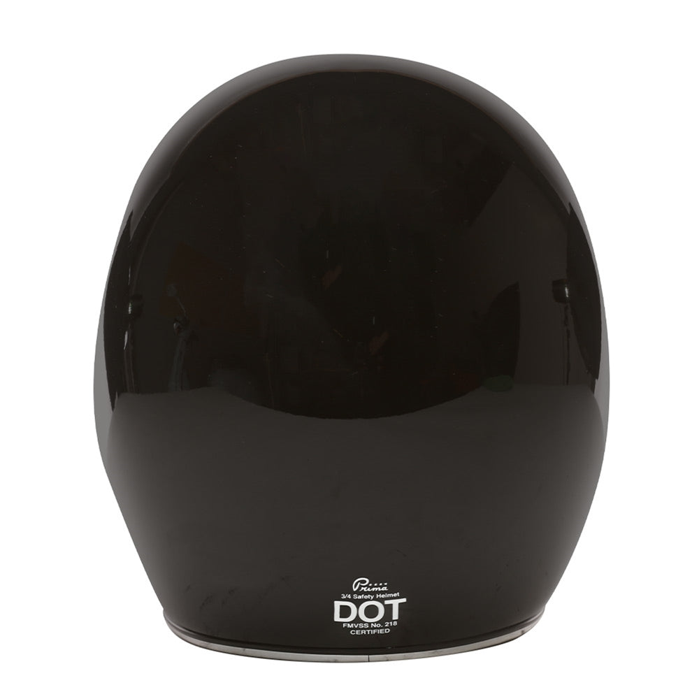 Prima Helmet (Black, 3/4 Open Face); Genuine Color Matched