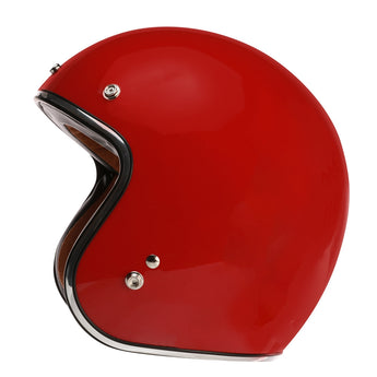 Prima Helmet (Red, 3/4 Open Face); Genuine Color Matched