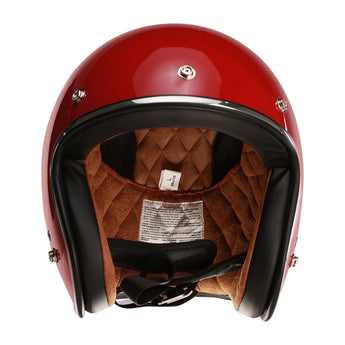 Prima Helmet (Red, 3/4 Open Face); Genuine Color Matched