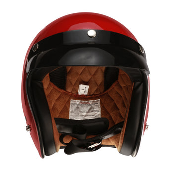 Prima Helmet (Red, 3/4 Open Face); Genuine Color Matched