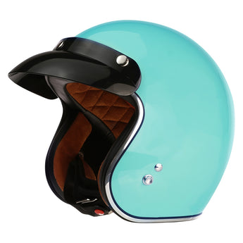 Prima Helmet (Turquoise, 3/4 Open Face); Genuine Color Match