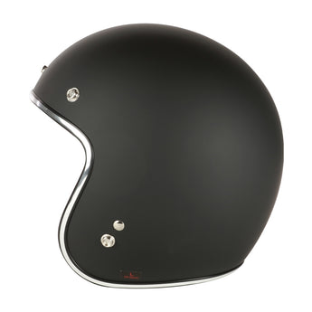 Prima Helmet (Matte Black, 3/4 Open Face); Gen Color Matched