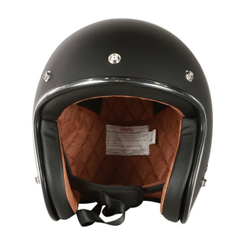 Prima Helmet (Matte Black, 3/4 Open Face); Gen Color Matched