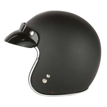 Prima Helmet (Matte Black, 3/4 Open Face); Gen Color Matched