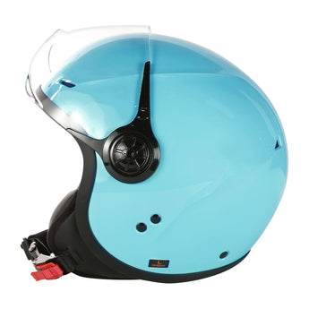 Prima Helmet (Turquoise, With Shield) Genuine Color Matched