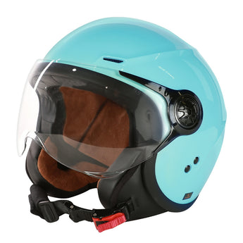 Prima Helmet (Turquoise, With Shield) Genuine Color Matched