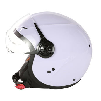 bike helmet on 50 cc scooter Genuine Scooter Co. Color-Matched Helmet (3/4, Lavender, With Shield) – Scooterworks USA, LLC