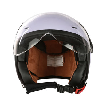 bike helmet on 50 cc scooter Genuine Scooter Co. Color-Matched Helmet (3/4, Lavender, With Shield) – Scooterworks USA, LLC