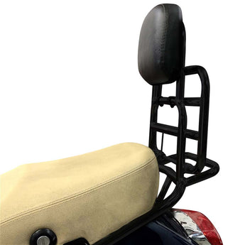 Prima Rear Rack (Backrest,Black); Vespa LX50 and 150