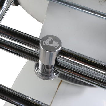 Chrome Luggage Rack With Clamping Bracket For Hercules Prima 2 3 4 5 S Optima Moped - Citomerx
