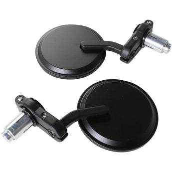 Prima Billet Bar End Mirror Set (Black); G400C, Royal Alloy