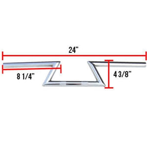 NCY Handlebars (Chrome, Z Bar, Narrow, 7/8"); Universal