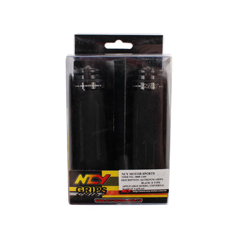 NCY Aluminum Rhinestone Grip Set (Black, 7/8"); Universal