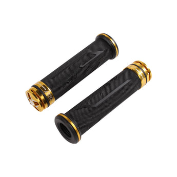 NCY Aluminum Rhinestone Grip Set (Gold, 7/8"); Universal