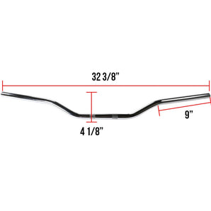 Flat Tracker Handlebars (Chrome, 7/8); G400C