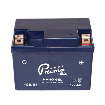Prima Gel Battery (12V YG4L-BS); Genuine 50cc, Vespa ET2