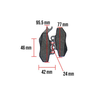 Brake Pads (95.5 x 42 x 8 / 77 x 42 x 8); Piaggio, Vespa