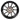 NCY Rear Wheel (Black, 10 Spoke); Honda Ruckus