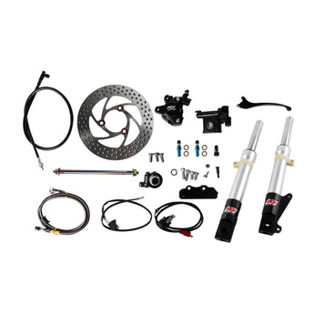 NCY Front End Kit (Silver Forks, No Rim); Honda Ruckus