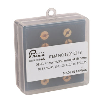 Prima Dellorto Main Jet Kit (6mm, 10 pcs); Zuma 50 2T