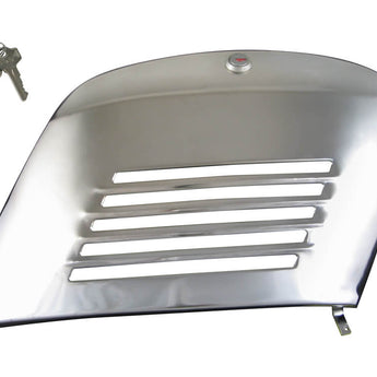 Engine Side Door Panel (chrome with lock); Small Frame Vespa