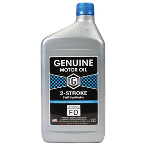 Genuine 2T Motor Oil (Full Synthetic JASO FD); 1 Quart for Genuine Buddy 50, Roughhouse 50, Yamaha Zuma 50 scooters